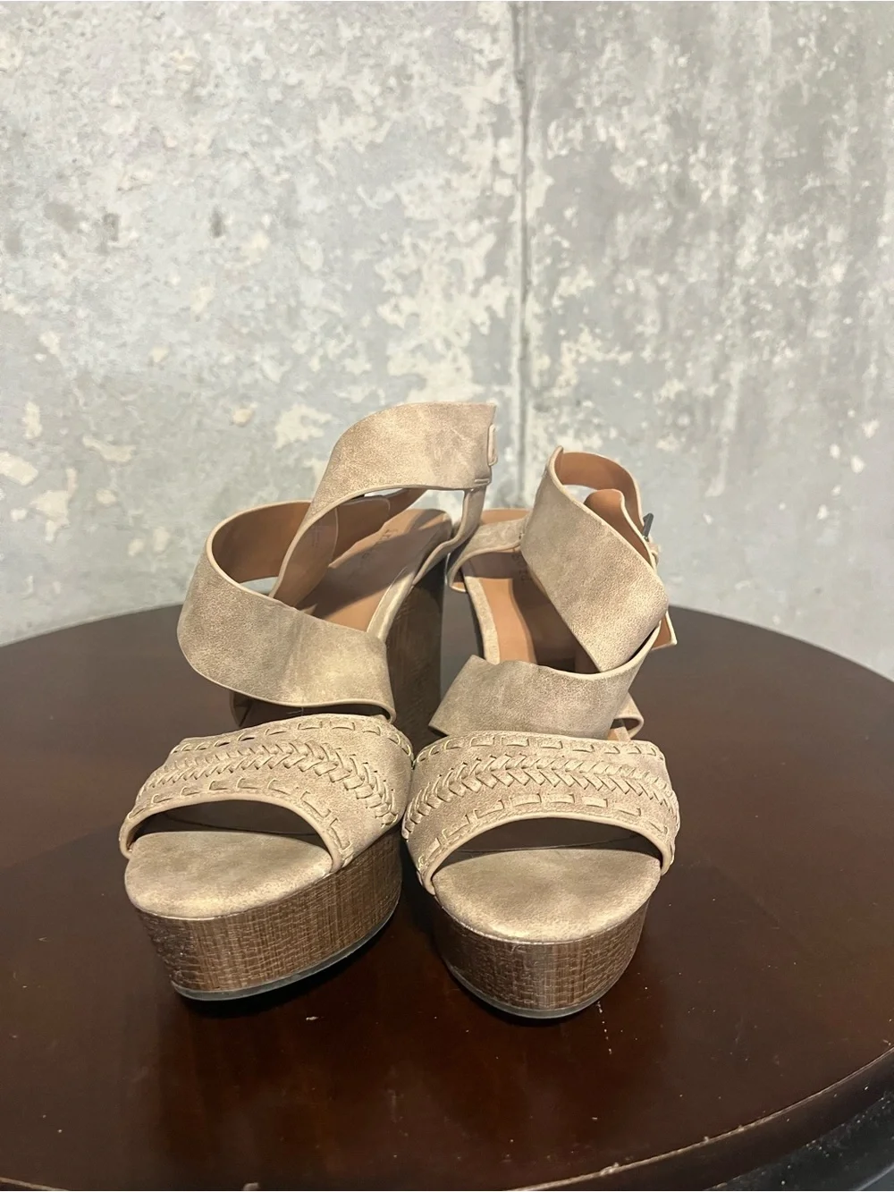 Indigo suede look